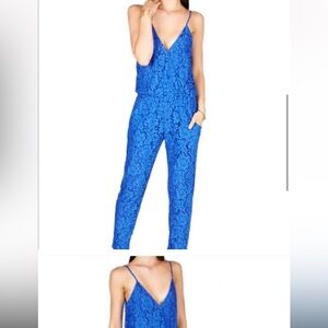 Alexis Xeno Lace Jumpsuit in Cobalt